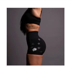 NWT DarcSport Black Star Women's Bike Shorts